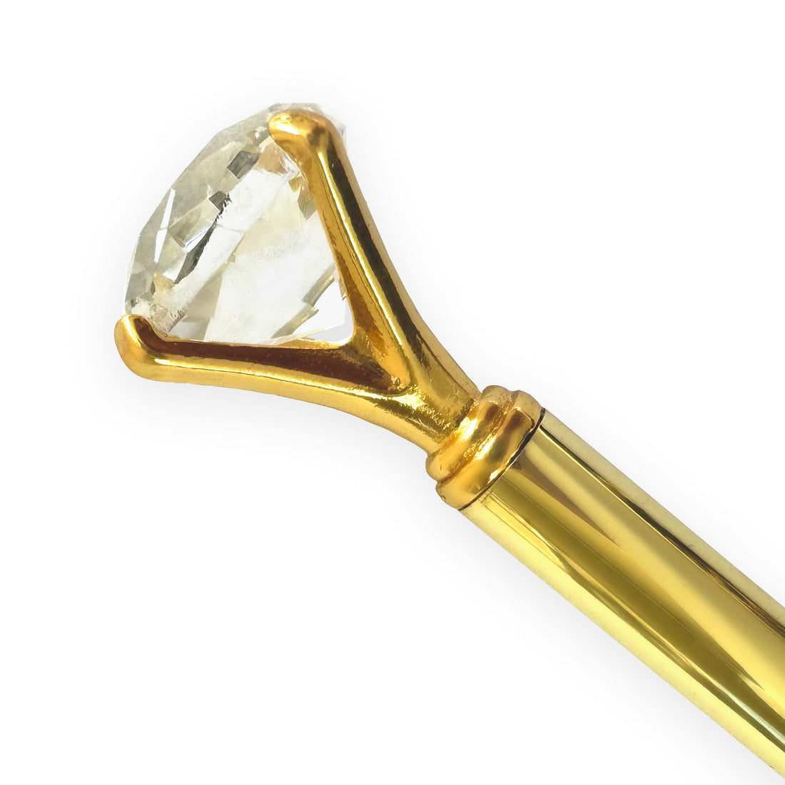 Cute Pen - Big Diamond Gold & White