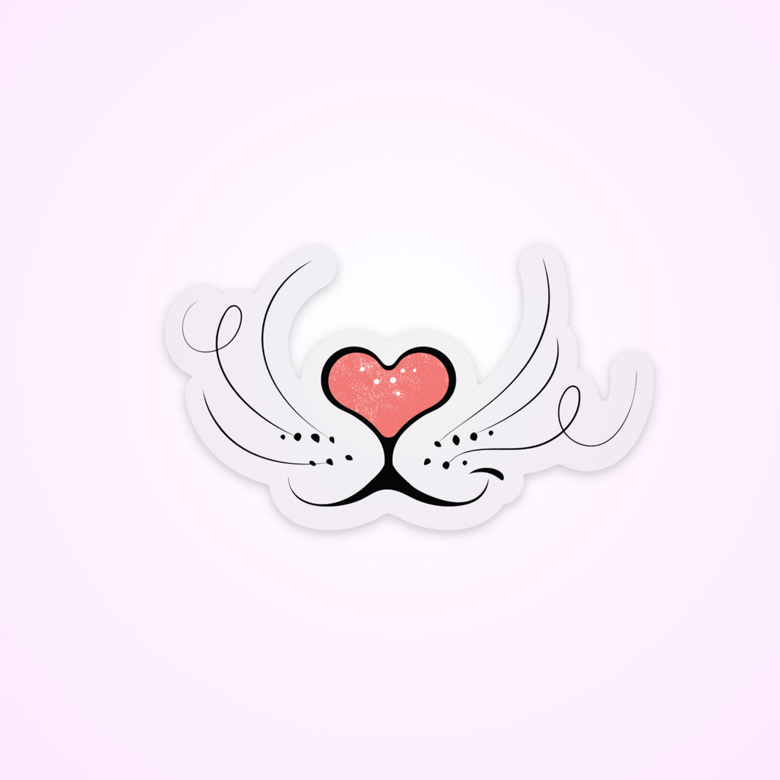 Heart Nose Sticker