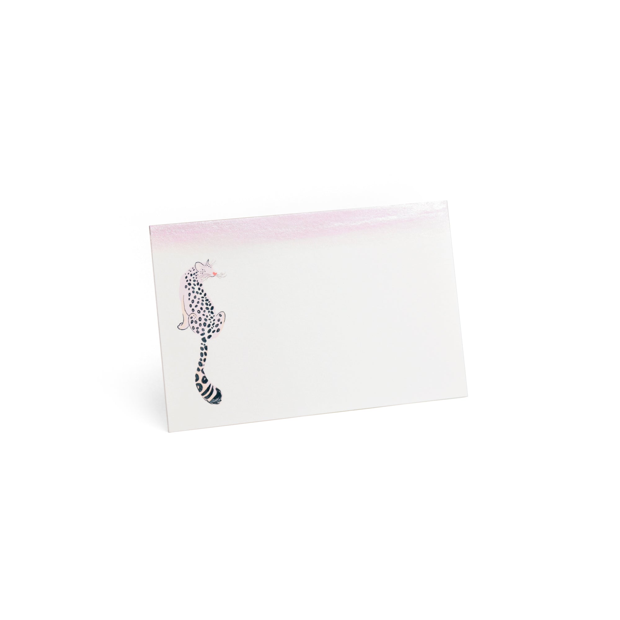 Snow Leopard - Flat Notecard