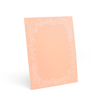 Peach Spring Sprigs - Flat Notecard Set